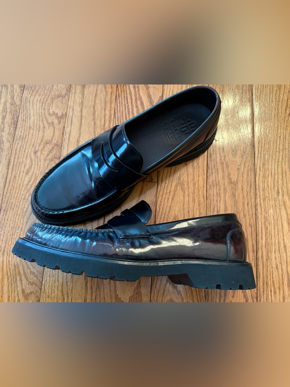 Cole Haan Men's American Classics Penny Loafers Deep Burgundy/Black Size 11